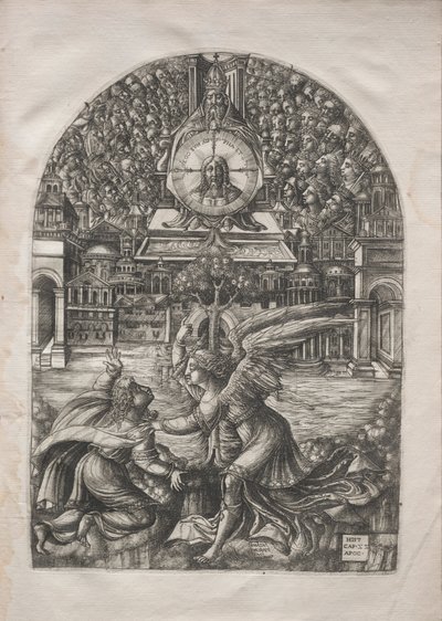 Die Apokalypse: Der Engel zeigt St. Johannes die Quelle des lebendigen Wassers von Jean Duvet