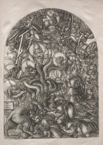 Die Apokalypse: Das Tier mit sieben Köpfen und zehn Hörnern von Jean Duvet