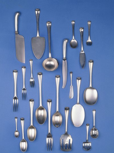 Teil eines Silberbestecksets von Jean Elysée Puiforcat