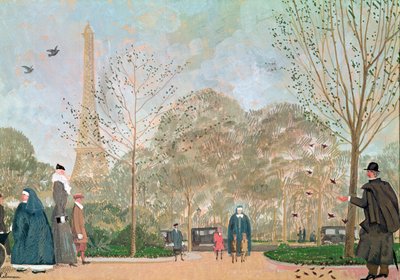 Spaziergang in den Jardins du Trocadero, ca. 1920 von Jean Emile Laboureur