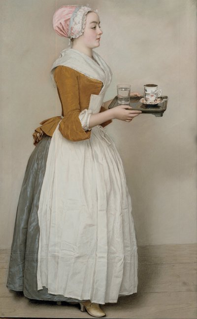 Das Schokoladenmädchen La Belle Chocolatière de Vienne, ca. 1745 von Jean Étienne Liotard