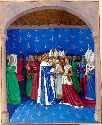 Hochzeit von Karl IV. dem Schönen und Marie von Luxemburg von Jean Fouquet