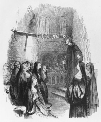 Abelard predigt im Paraclete, Illustration aus 