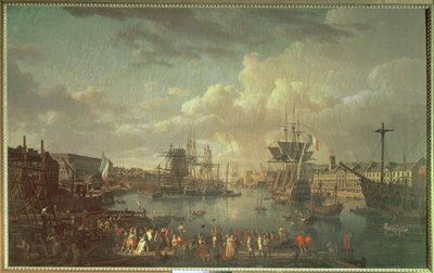 Blick auf den Hafen von Brest von Jean Francois Hue