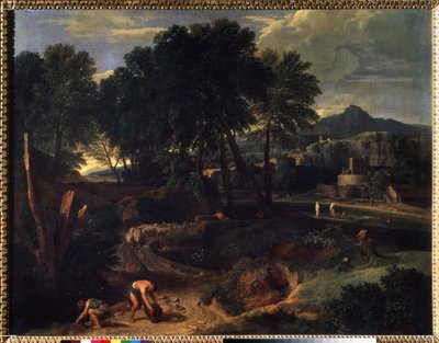 Landschaft mit Schafherde auf der Straße von Jean Francois I Millet