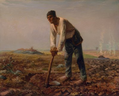 Mann mit einer Hacke von Jean Francois Millet