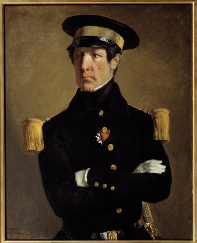 Porträt von Leutnant Pierre Claude Aimable Gachot. Gemälde von Jean Francois Millet von Jean Francois Millet
