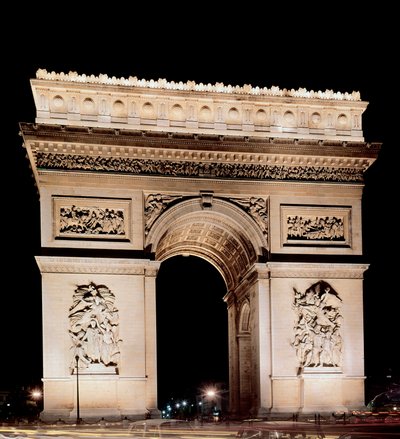 Ansicht des Arc de Triomphe von Jean Francois Chalgrin von Jean Francois Therese Chalgrin
