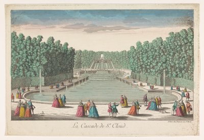 Ansicht der Kaskaden des Gartens des Château de Saint-Cloud von Jean François Daumont
