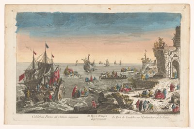 Ansicht des Hafens von Caudebec an der Mündung der Seine von Jean François Daumont