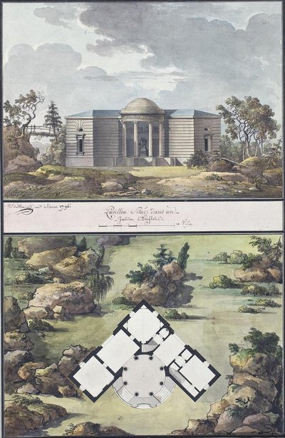 Pavillon im englischen Garten, 1795 von Jean François Thomas de Thomon