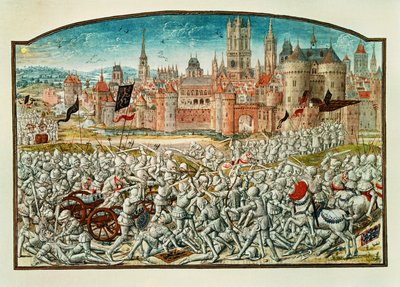 Sieg der Einwohner von Gent vor den Mauern von Brügge von Jean Froissart