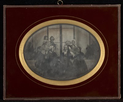 Gruppenporträt von acht Mitgliedern des Eynard-Lullin-Kreises von Jean Gabriel Eynard