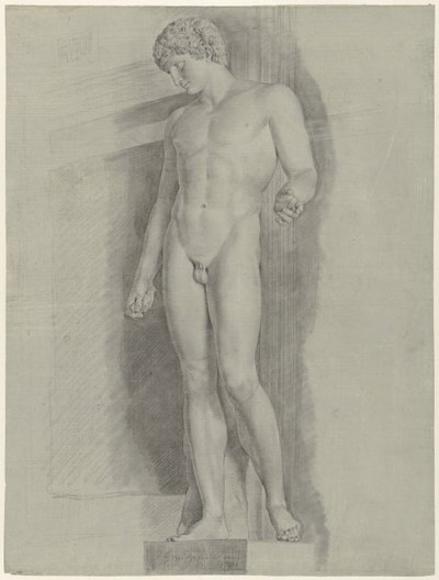 Studie nach der Statue namens Albani Antinous von Jean Grandjean