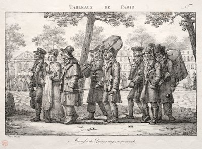 Szenen von Paris: Blinde Männer von den Quinze Vingts, gehend von Jean Henri Marlet