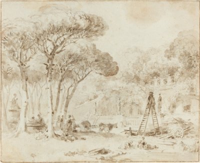 Gärten einer italienischen Villa (Villa Medici?) von Jean Honore Fragonard