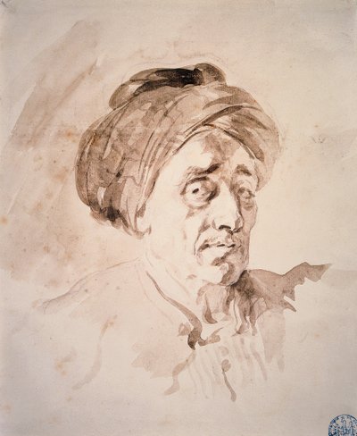 Kopf mit Turban von Jean Honore Fragonard