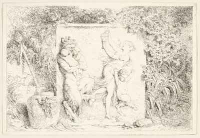 Tanzende Satyrn aus Bacchanales oder Satyrspiele von Jean Honore Fragonard