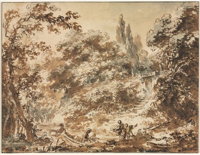 Szene in einem Park, um 1760 von Jean Honore Fragonard
