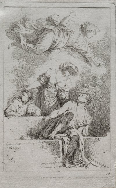 Die Jünger am Grab, 1764 von Jean Honore Fragonard