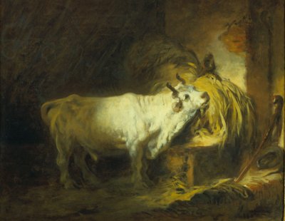 Der weiße Stier im Stall von Jean Honore Fragonard