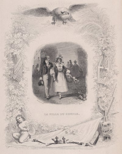 Tochter des Volkes aus Die Lieder von Béranger, 1829 von Jean Ignace Isidore Gérard