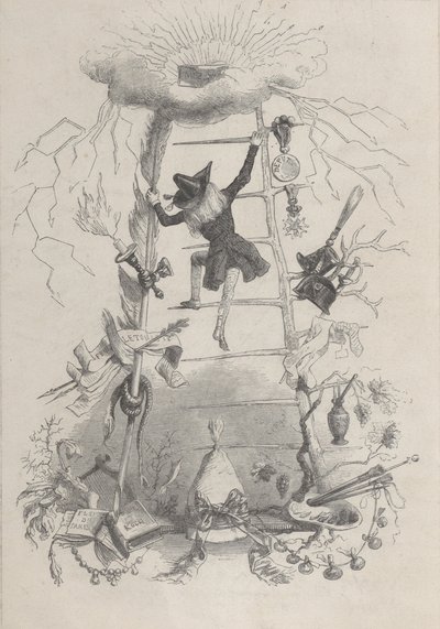 Illustration in Jérôme Paturot, von Louis Reybaud, Paris, 1846, ca. 1846 von Jean Ignace Isidore Gérard
