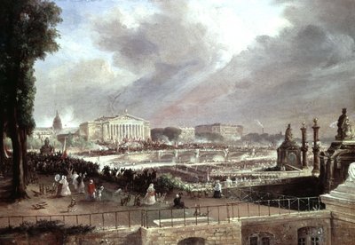 Proklamation der Zweiten Französischen Republik, Place de la Concorde, 24. Februar von Jean Jacques (after) Champin