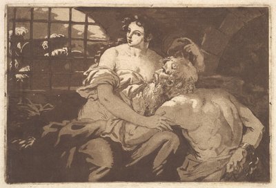 La charité romaine, in einem Album mit Recueil de Compositions par..., 1782-1821 von Jean Jacques Lagrenee