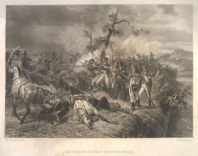 Schlacht zwischen russischen Truppen und französischer Kavallerie bei Ostrovno, 25.-26. Juli 1812 von Jean Jacques Outhwaite
