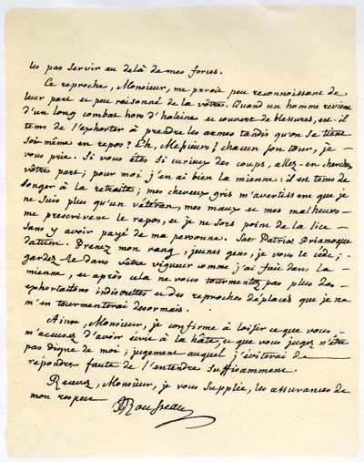Brief von Jean Jacques Rousseau, 15. Juli 1764 von Jean Jacques Rousseau