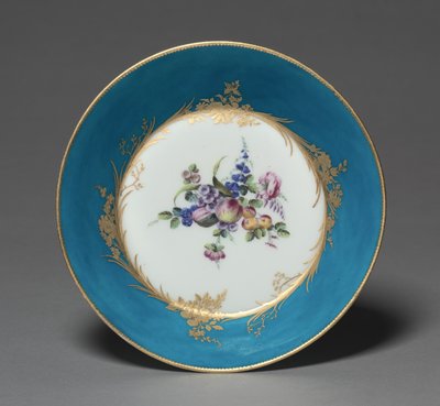 Untertasse, hergestellt von Vincennes-Fabrik, Frankreich, 1753 von Jean Jacques Siou