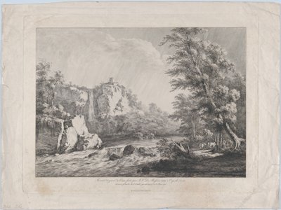 Birkenbaum, durch einen Sturm entwurzelt, 1809 von Jean Jacques de Boissieu