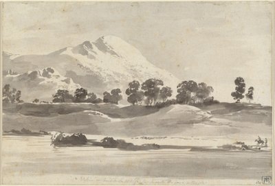 Berg Kairo vom Melfa-Fluss aus gesehen von Jean Jacques de Boissieu