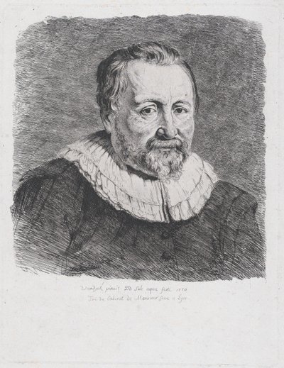 Porträt, nach Van Dyck von Jean Jacques de Boissieu