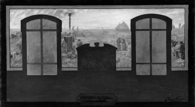 Skizze für das Rathaus von Fresnes: Auf dem Plateau - Die Weizendrescher, 1905 von Jean Joseph Enders