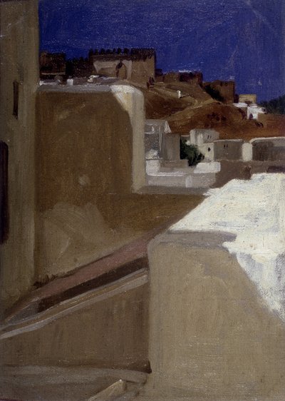Blick auf die Kasbah von meiner Terrasse von Lecomte du Nouy (1842-1923), Tanger von Jean Jules Antoine Lecomte du Nouy
