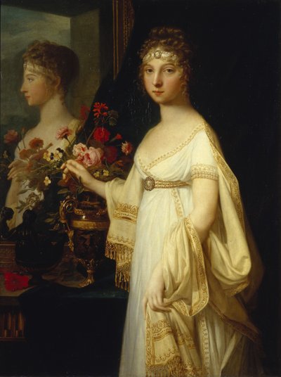 Porträt der Kaiserin Elisabeth Alexejewna, Prinzessin Luise von Baden, 1802 von Jean Laurent Monnier