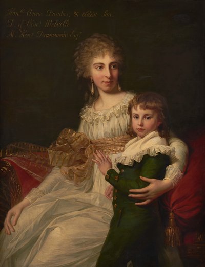 Porträt von The Hon. Mrs Henry Drummond mit ihrem Sohn Henry von Jean Laurent Mosnier