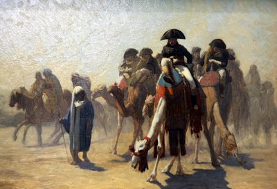 General Bonaparte mit seinem Militärstab in Ägypten, 1863 von Jean Leon Gerome