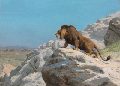 Löwe auf der Wache, ca. 1885 von Jean Leon Gerome