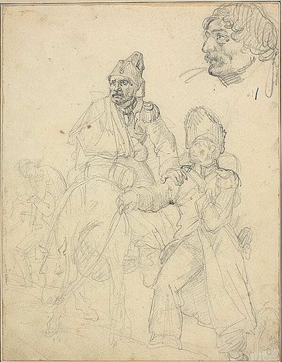 Studie einer Figurengruppe (Detail) von Jean Louis André Théodore Géricault