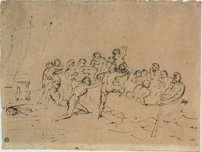 Die Rettung der Überlebenden des Floßes der Medusa von Jean Louis André Théodore Géricault