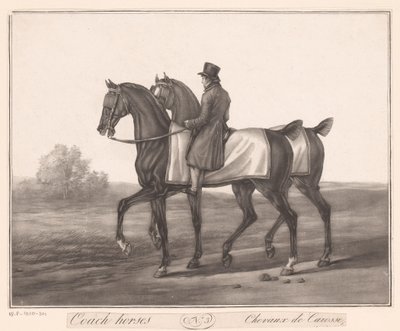 Reiter begleitet zwei Pferde von Jean Louis Darcis (attributed to)