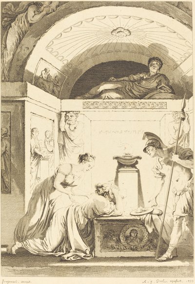 Die Matrone von Ephesus von Jean Louis Delignon and Antoine Jean Duclos after Jean Honoré Fragonard