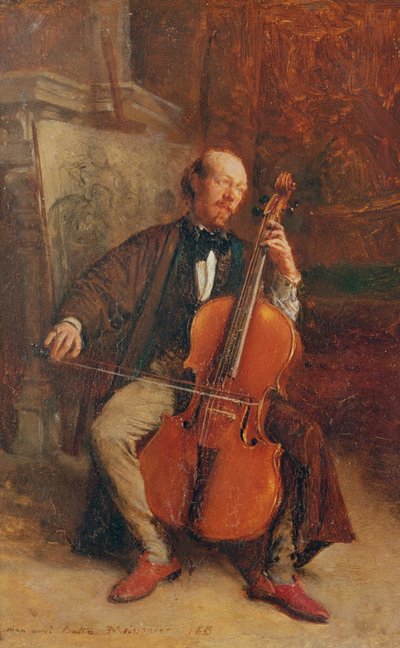 Alexandre Batta, der Cellist, 1855 von Jean Louis Ernest Meissonier