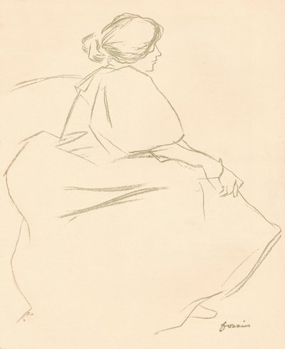 Eine Studie in Kreide, ca. 1872-1898 von Jean Louis Forain