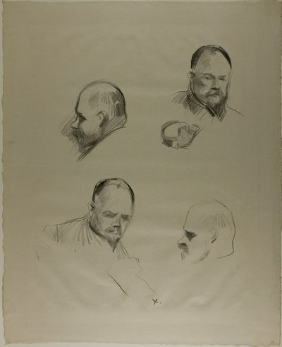Ambroise Vollard, vier Skizzen von Jean Louis Forain