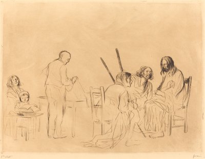 Vor dem Abendmahl in Emmaus (erste Platte) von Jean Louis Forain