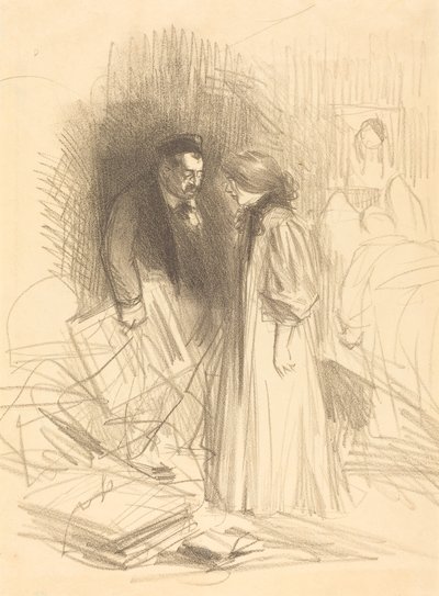 "Ich wage es nicht, sie abzunehmen... es würde ihm zu sehr wehtun." von Jean Louis Forain